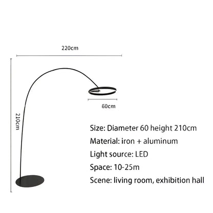 Black & gold arched floor lamp living room grote dimbare