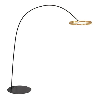 Black & gold arched floor lamp living room grote dimbare