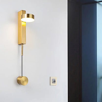 DecorBites™ Black/Gold LED Flush Mount Wall Sconce - Sleek & Stylish Metallic Wall Lighting Fixture