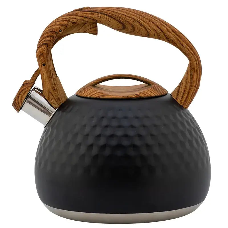 Black hammered stainless steel whistle boiling kettle kitchen decor