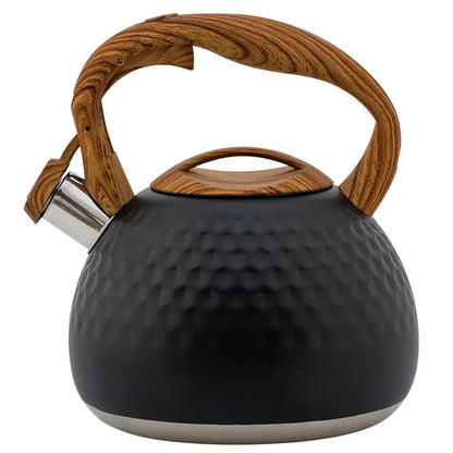 Black hammered stainless steel whistle boiling kettle kitchen decor