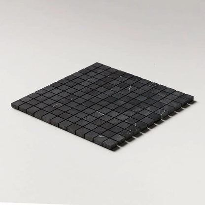Black Honed 1x1 Marble Mosaics 12x12
