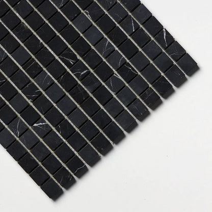 Black Honed 1x1 Marble Mosaics 12x12