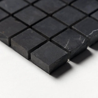Black Honed 1x1 Marble Mosaics 12x12