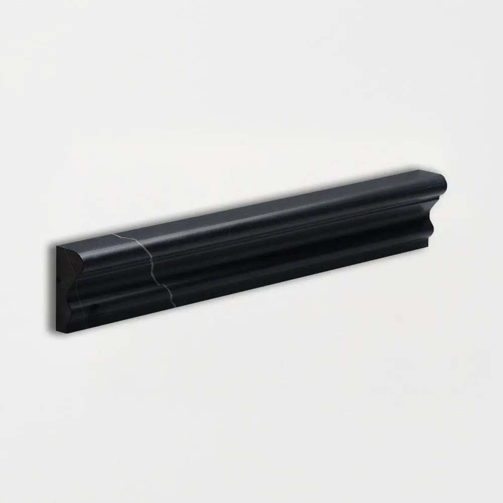 Black Honed Andorra Marble Moldings 2x12