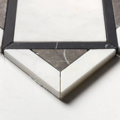 Satin Perla Honed Kent Marble Mosaics 13 9/16x13 9/16
