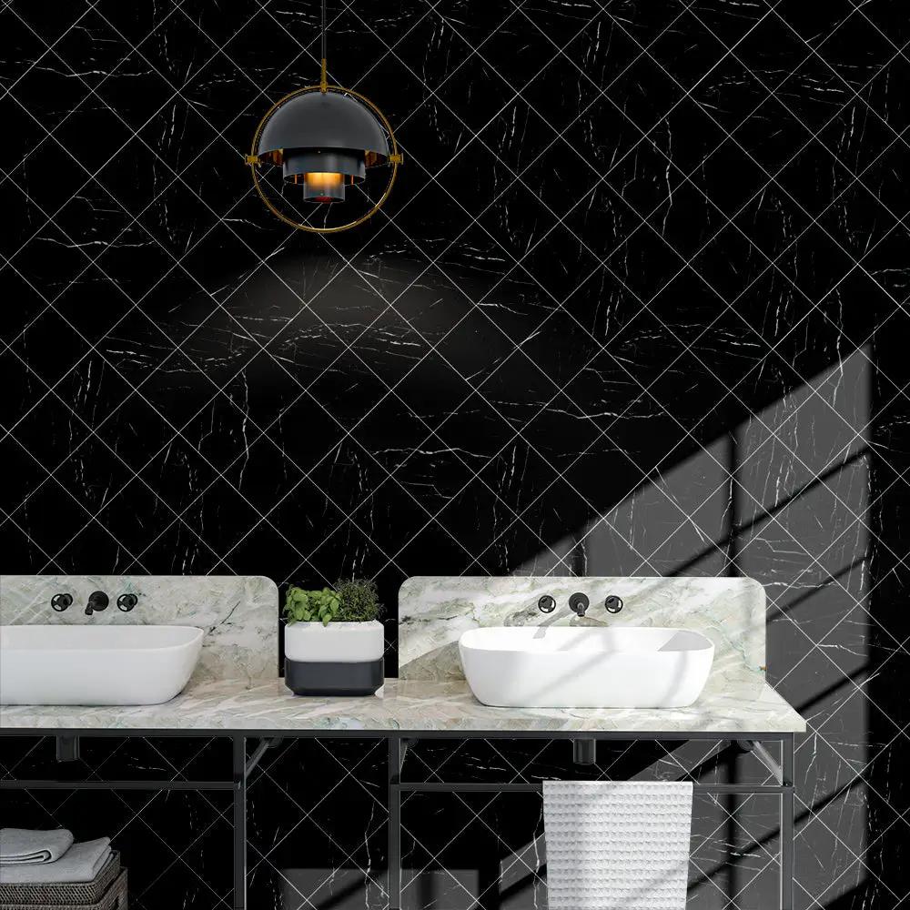 Black Honed Marble Tiles 5 1/2x5 1/2