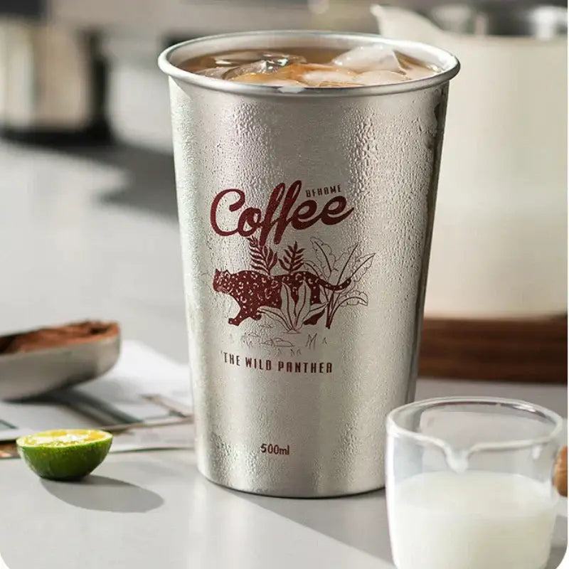 Black insulated vacation bubble tea tumbler with straw kitchen cup