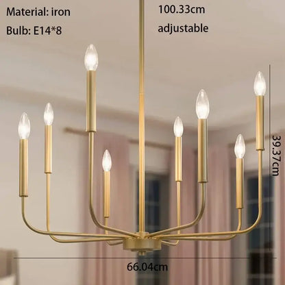 Black iron branch chandelier dining room pendant light