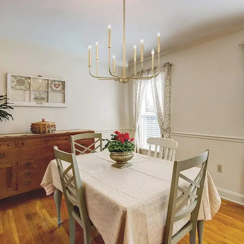 Black iron branch chandelier dining room pendant light