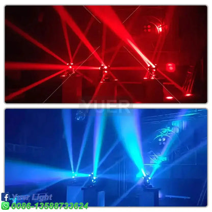 Black led disco ball lights with 4 lasers for living room stage