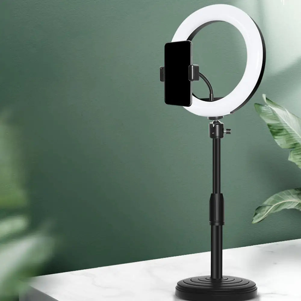 DecorBites™ Black LED Make-Up Lamp with Phone Holder and Flash Light