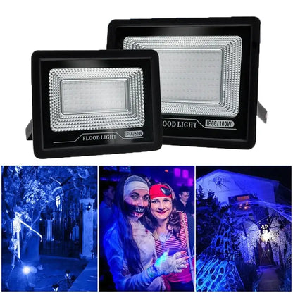 Black led uv black light flood lamp for halloween party decor