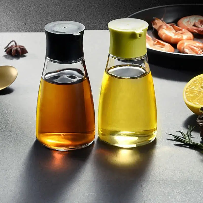 Black & lime green 170ml seasoning bottle set kitchen glass dispenser