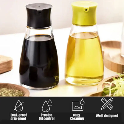 Black & lime green 170ml seasoning bottle set kitchen glass dispenser