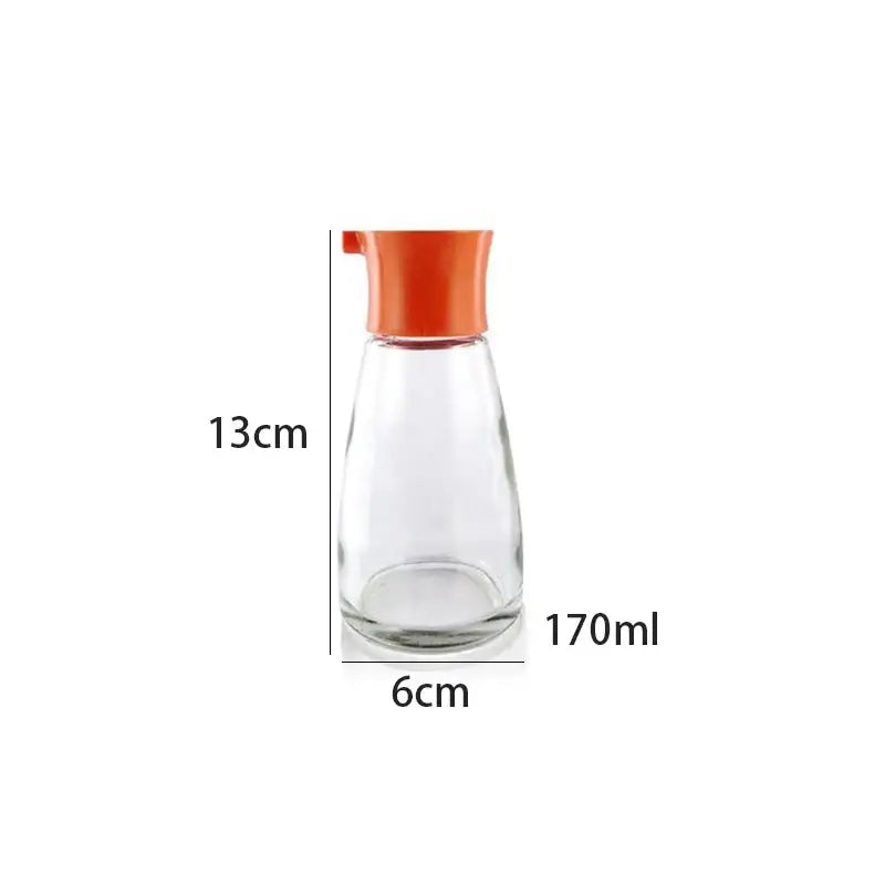 Black & lime green 170ml seasoning bottle set kitchen glass dispenser