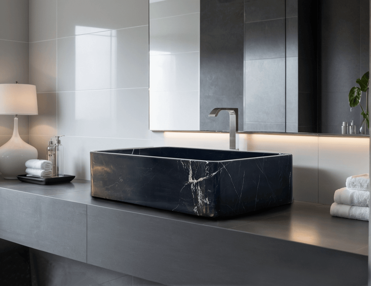 Toros Black Marble Sink