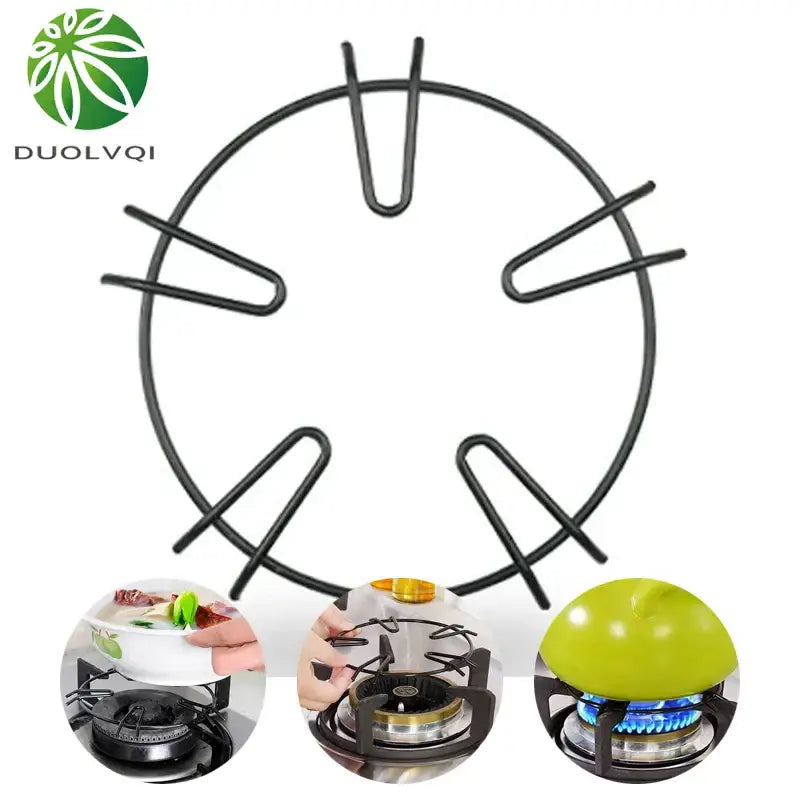 Black metal gas stove pot holder kitchen burner rack