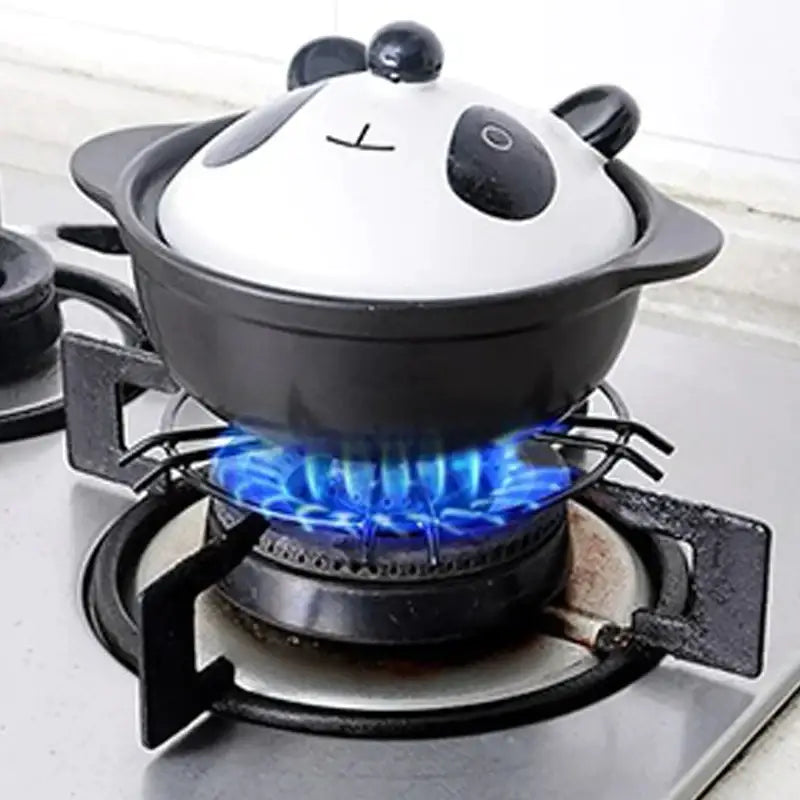 Black metal gas stove pot holder kitchen burner rack
