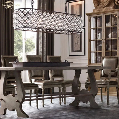 Black metal glass drop chandelier pendant lights for dining room