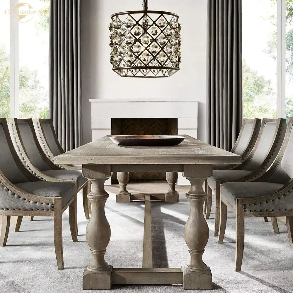 Black metal glass drop chandelier pendant lights for dining room
