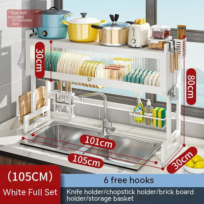 Black metal kitchen cabinet organizer shelf with glass for sink
