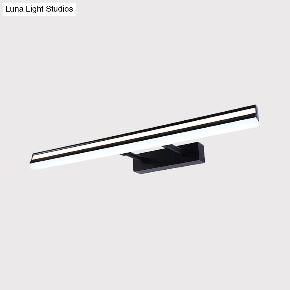 DecorBites™ Black Metal LED Bathroom Wall Sconce with Double Arm: Modern Rectangle Vanity Light