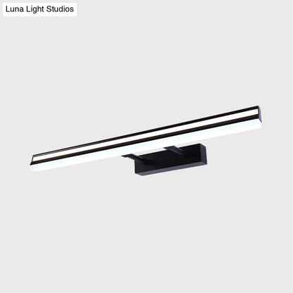 DecorBites™ Black Metal LED Bathroom Wall Sconce with Double Arm: Modern Rectangle Vanity Light