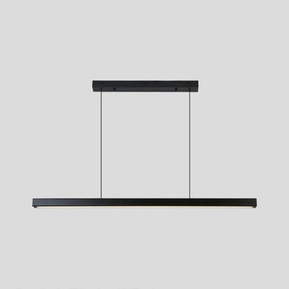 DecorBites™ Black Metal Linear LED Pendant: Sleek Restaurant Island Light Fixture
