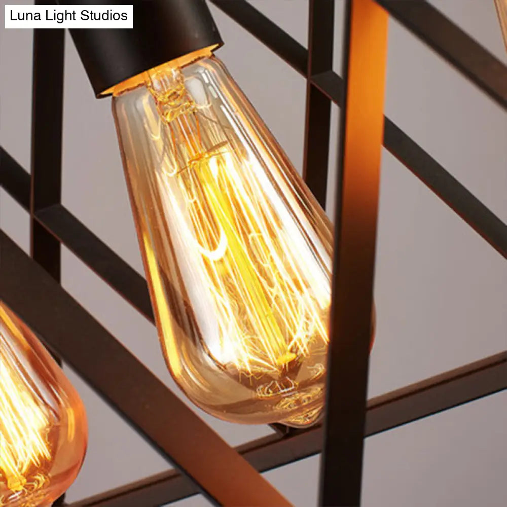 DecorBites™ Black Metal Suspension Pendant Light for Dining Room and Warehouse
