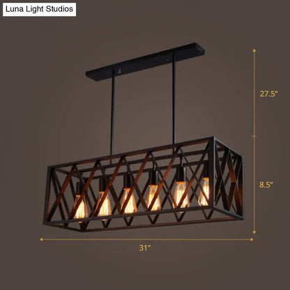 DecorBites™ Black Metal Suspension Pendant Light for Dining Room and Warehouse
