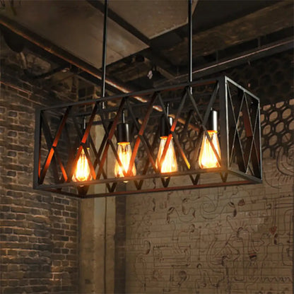 DecorBites™ Black Metal Suspension Pendant Light for Dining Room and Warehouse
