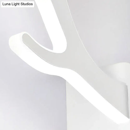 Black metallic antler sconce wall mounted lighting for bedroom