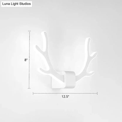 Black metallic antler sconce wall mounted lighting for bedroom