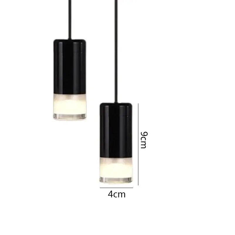 Black minimalist led wall lamp for bedroom and living room