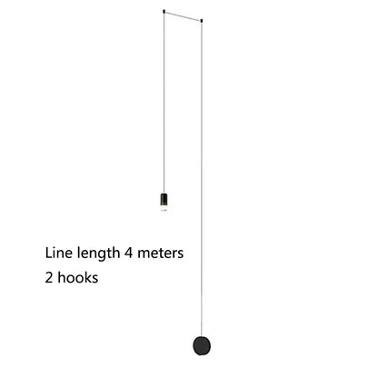 Black minimalist led wall lamp for bedroom and living room