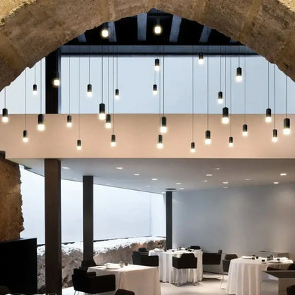 Black minimalist led wall lamp for bedroom and living room