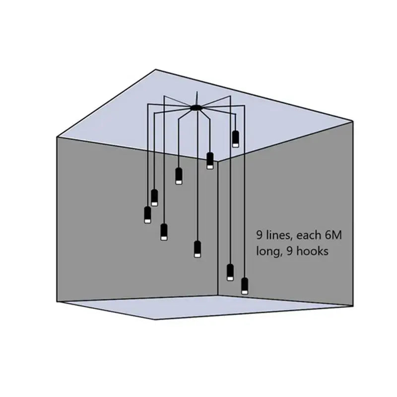 Black minimalist led wall lamp for bedroom and living room