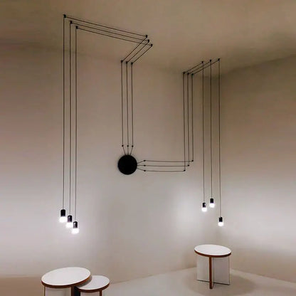 Black minimalist led wall lamp for bedroom and living room