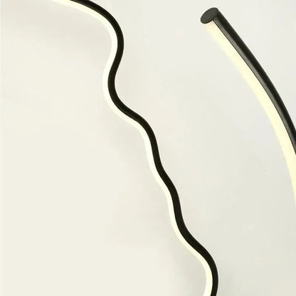 Black nordic human face floor lamp for living room
