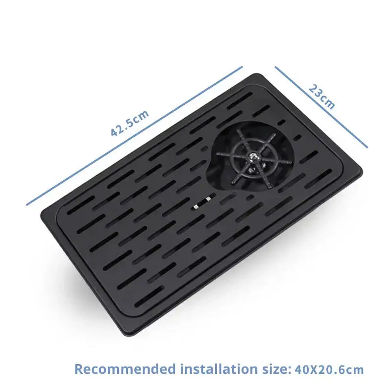 Black plastic glass rinser faucet towel ring kitchen sink accessory
