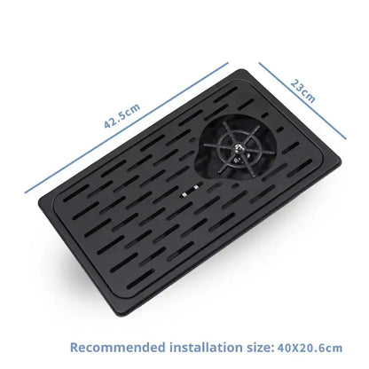 Black plastic glass rinser faucet towel ring kitchen sink accessory