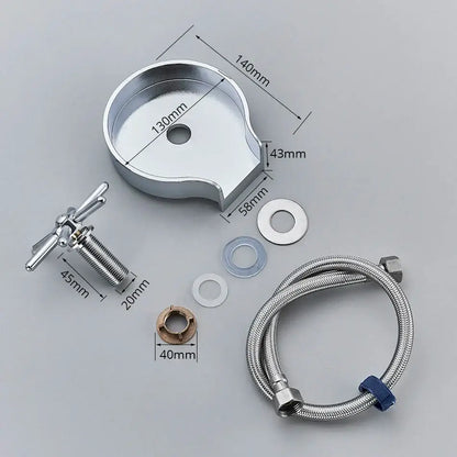 Black plastic glass rinser faucet towel ring kitchen sink accessory