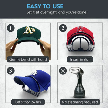 Black plastic hat brim bender bedroom cap display holder