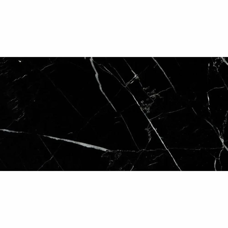 Black Polished Marble Tiles 12x24