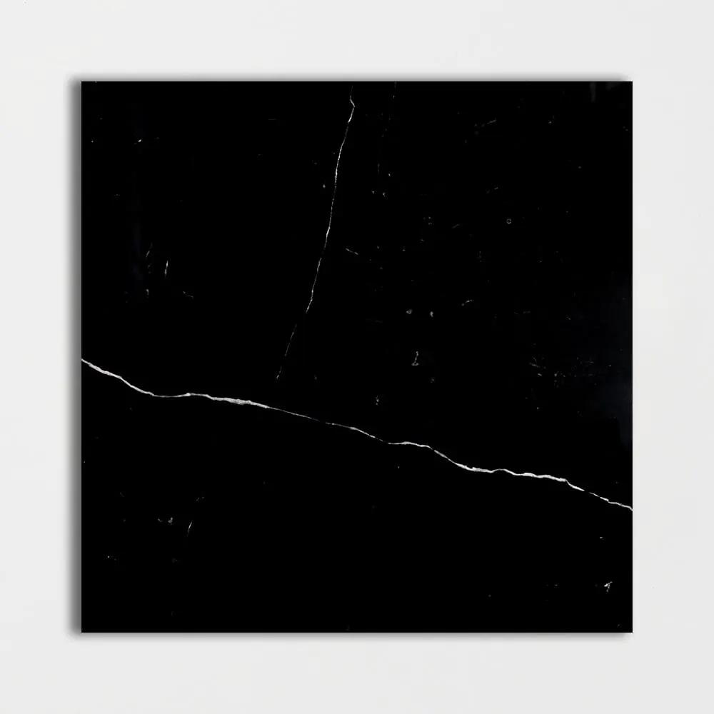 Black Polished Marble Tiles 18x18