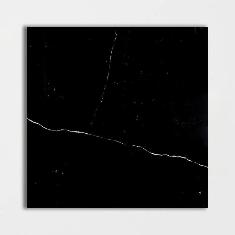 Black Polished Marble Tiles 18x18