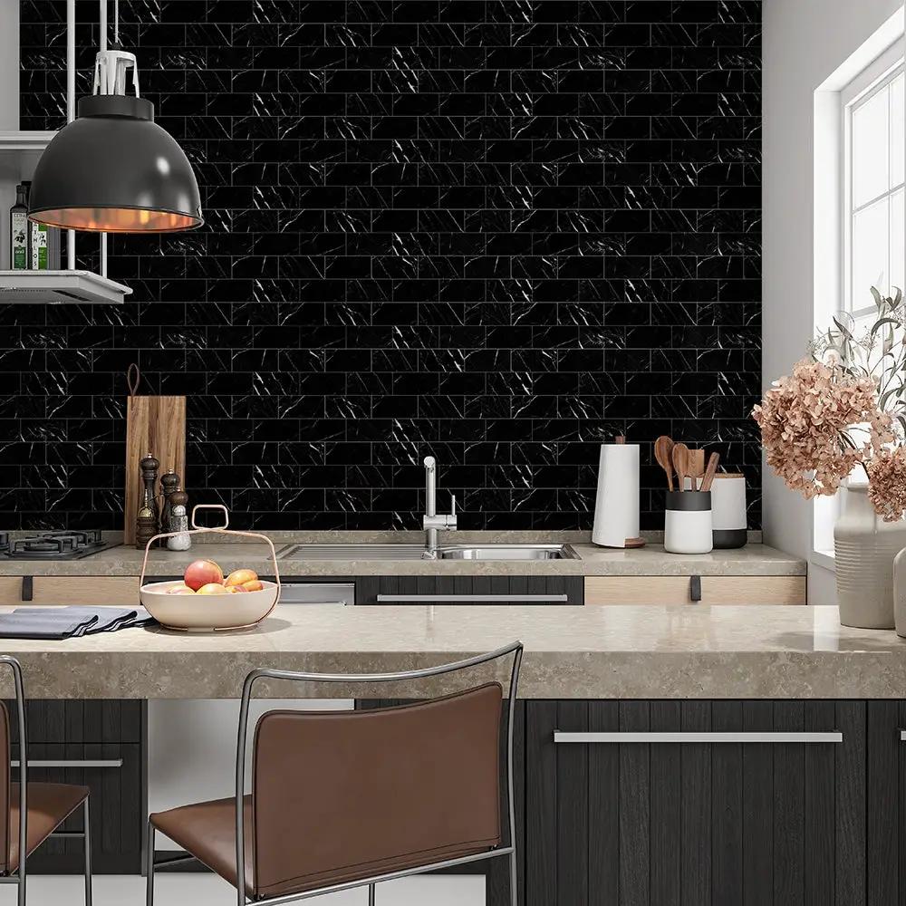 Black Polished Marble Tiles 2 3/4x5 1/2