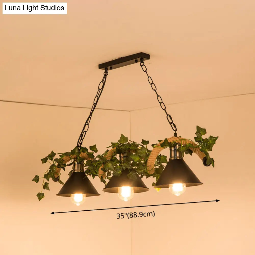 DecorBites™ Black Retro Metal Pendant Light - Industrial Hanging Island Fixture