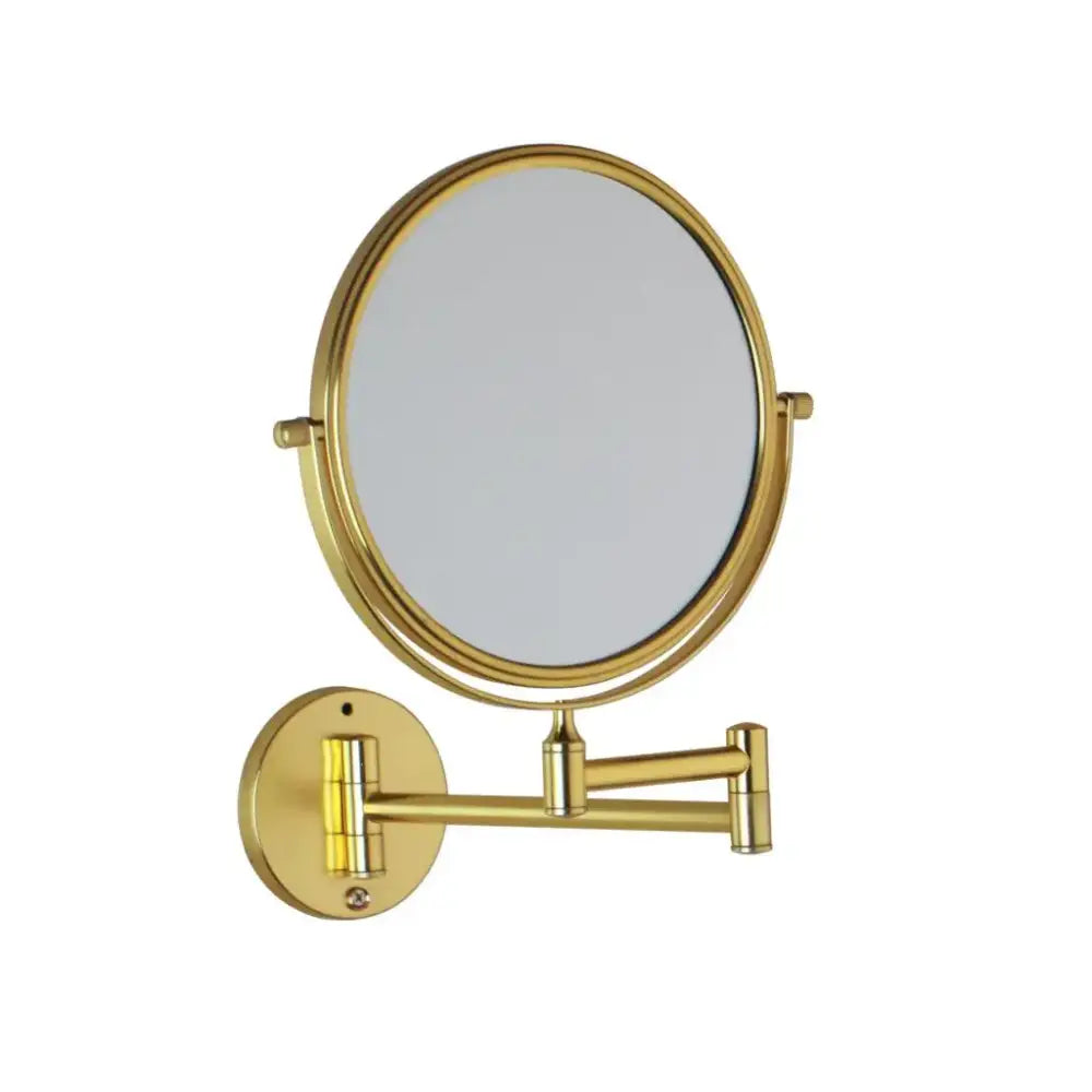 Black round magnifying wall mounted beauty mirror for bedroom